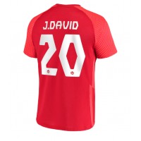 Fotballdrakt Herre Canada Jonathan David #20 Hjemmedrakt VM 2022 Kortermet